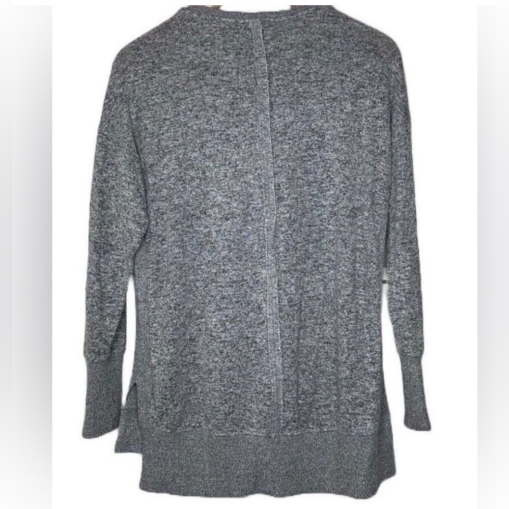 Gibson Knit Sweater Top 1X Black Gray Lightweight Soft Pullover Basic